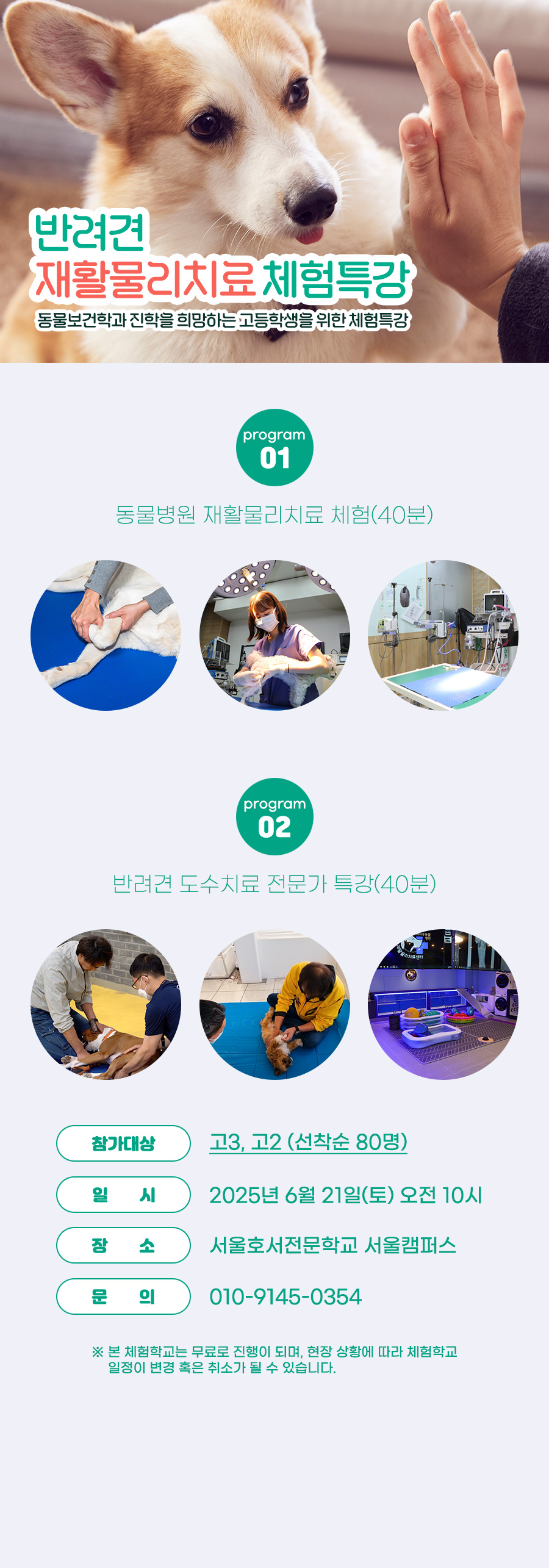 반려견 재활물리치료 체험특강